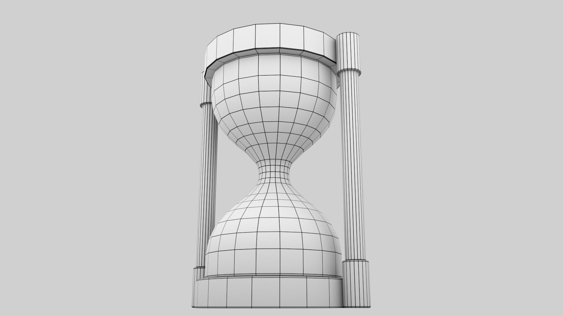 Hourglass with sand in it Low-poly 3D model_10