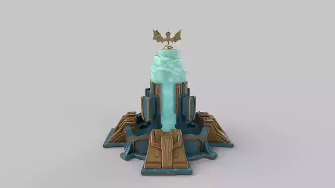 stylized stone tower