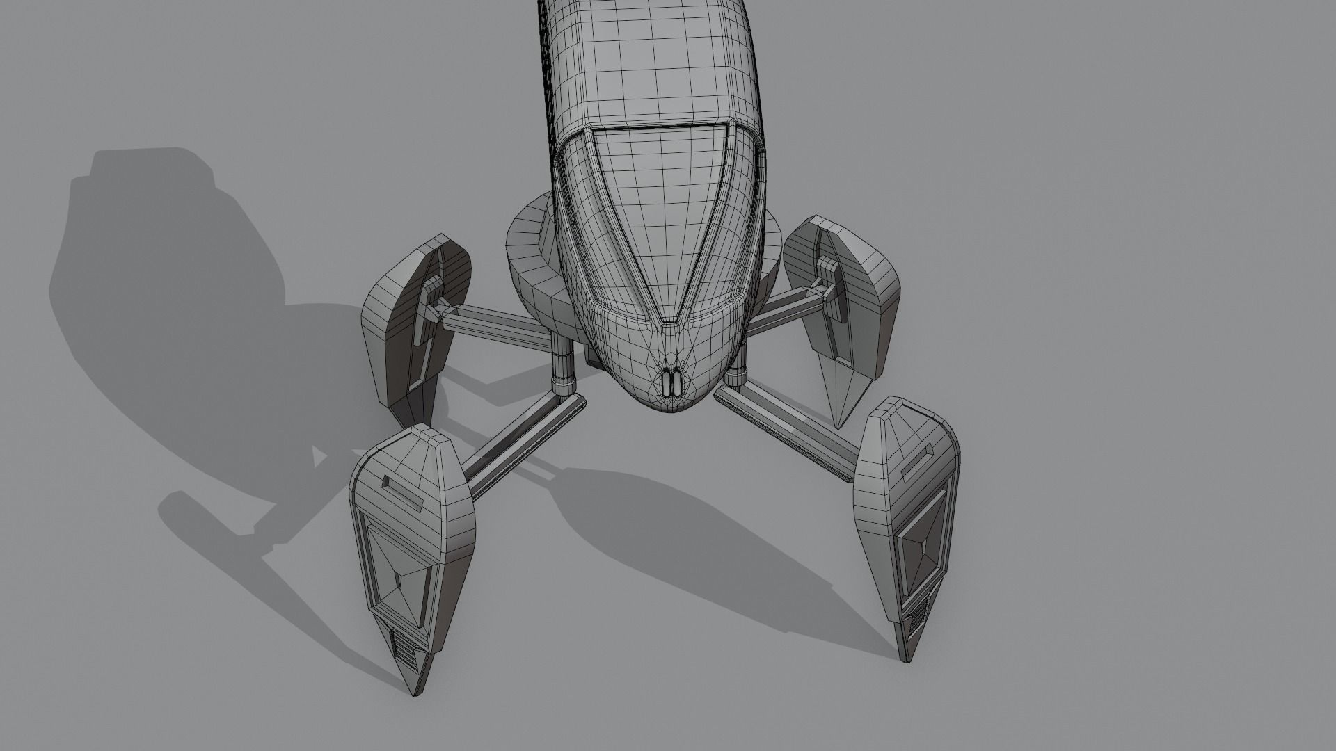 Kal-22  A Game Ready 4-armed Robot Low-poly 3D model_11