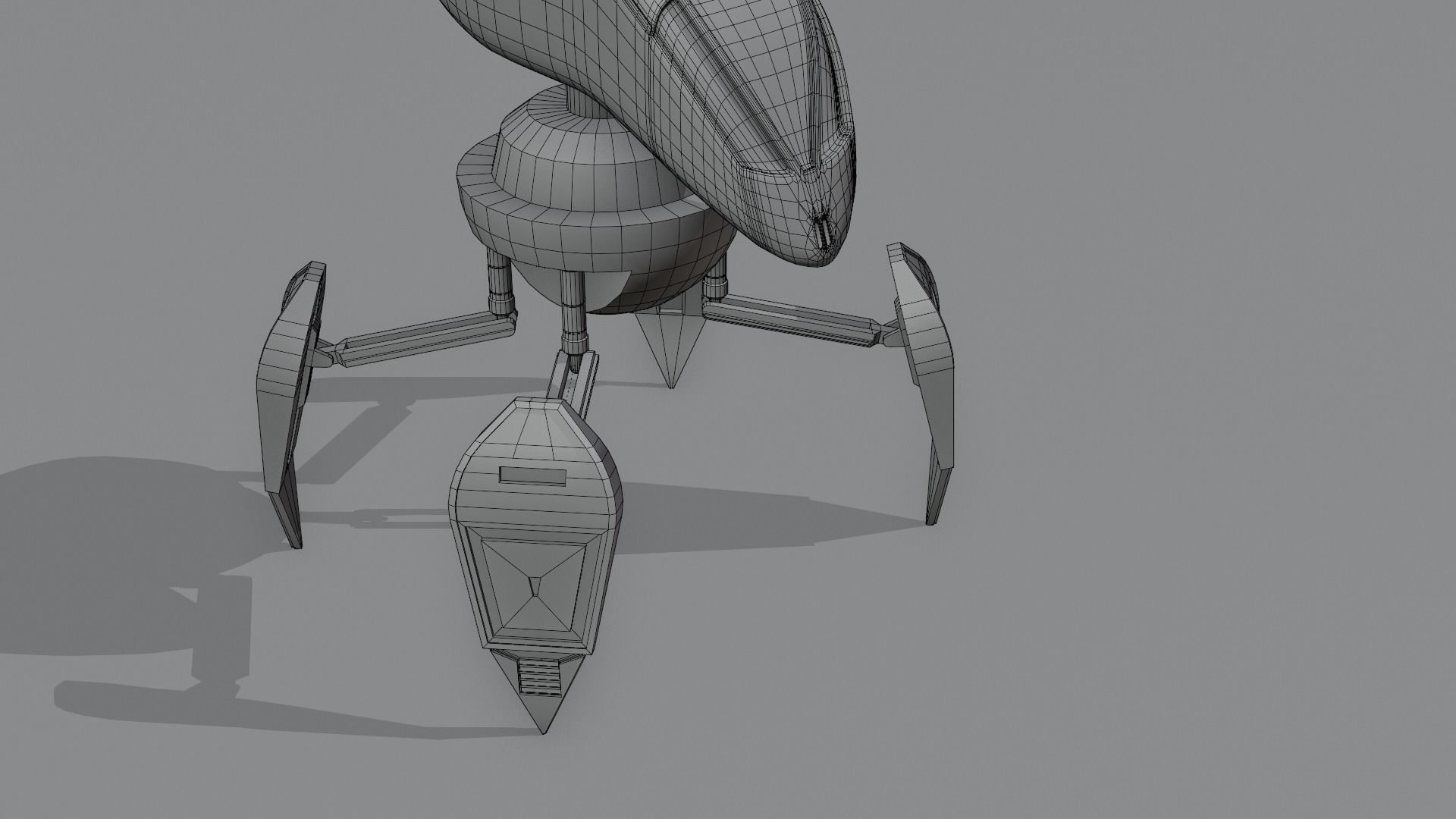 Kal-22  A Game Ready 4-armed Robot Low-poly 3D model_10