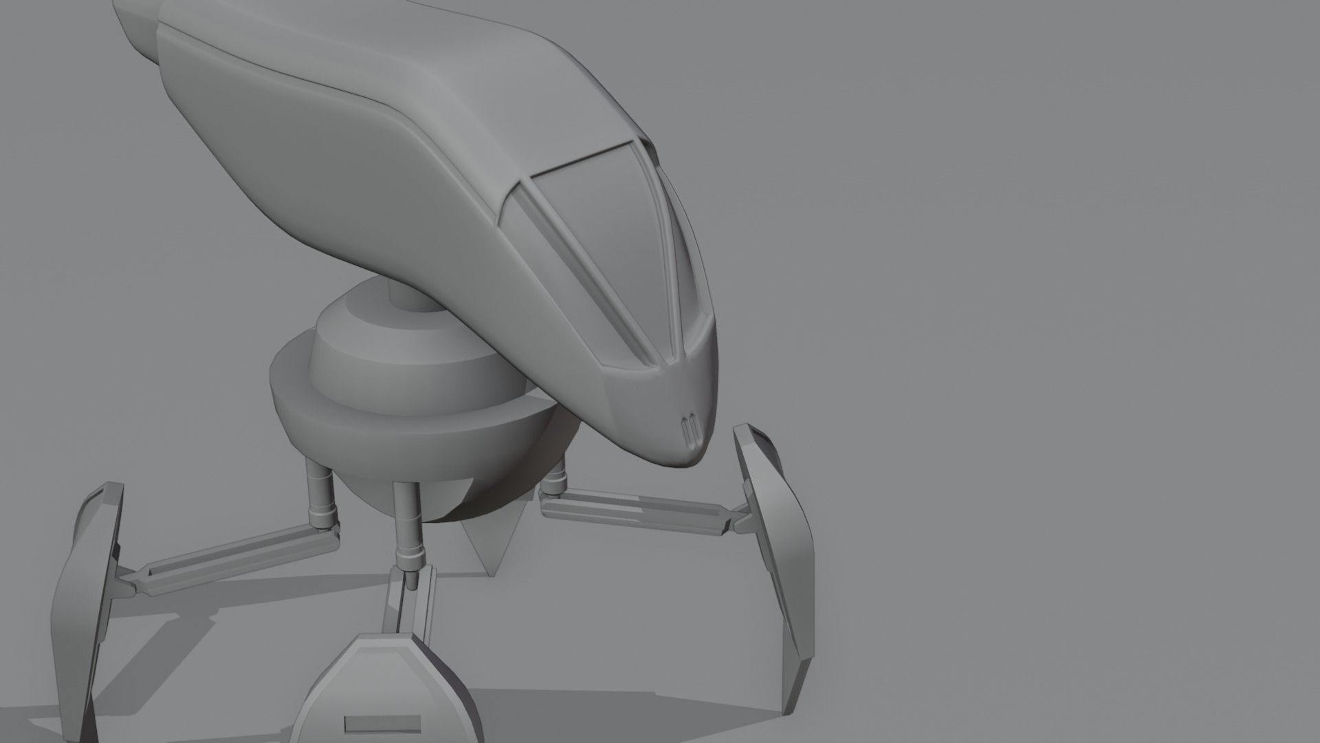 Kal-22  A Game Ready 4-armed Robot Low-poly 3D model_7