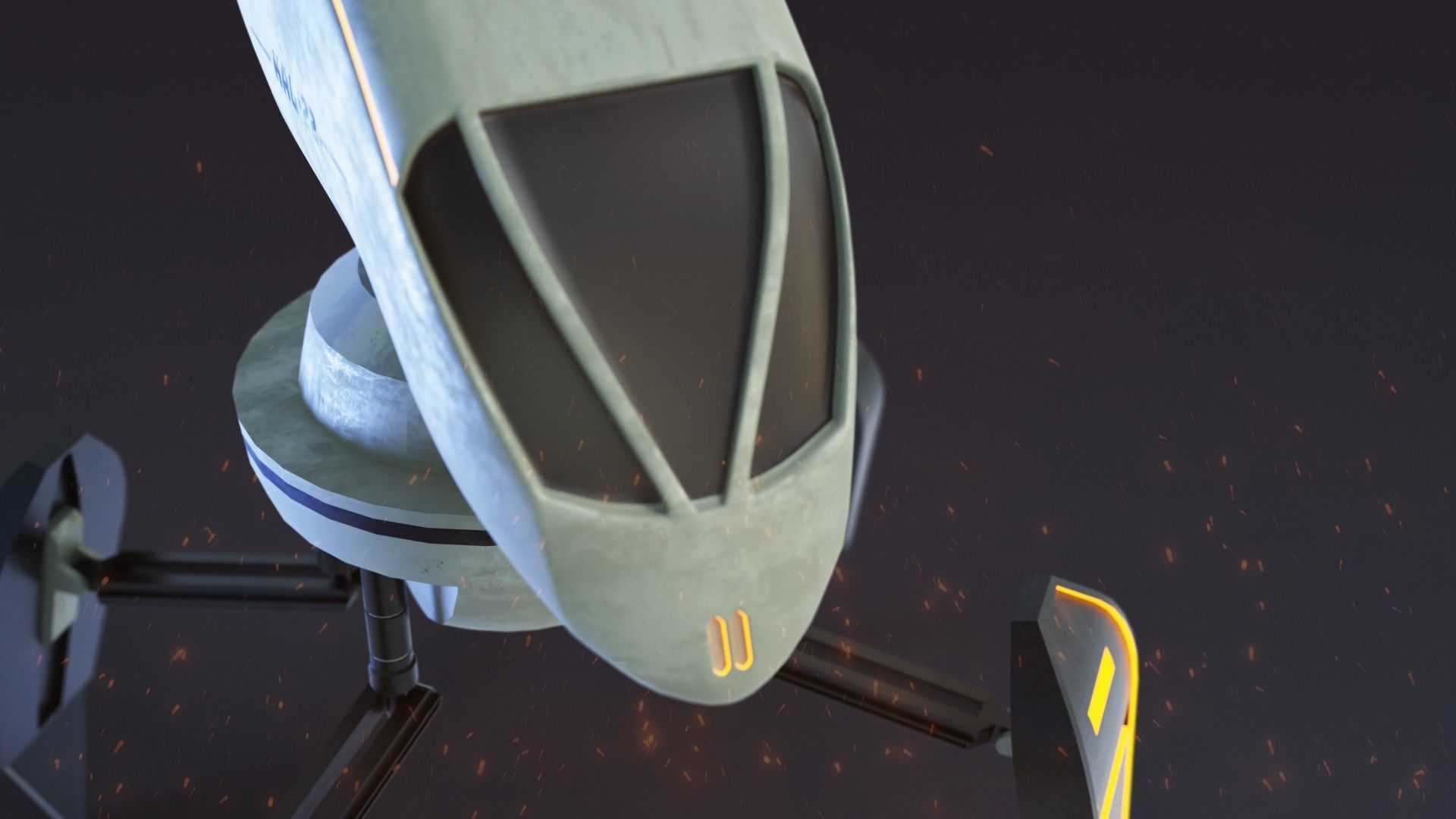 Kal-22  A Game Ready 4-armed Robot Low-poly 3D model_5