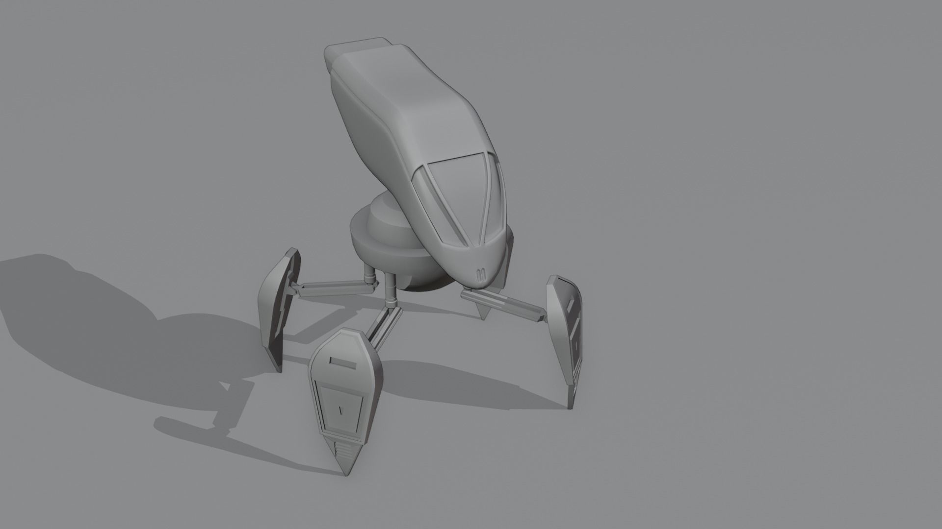 Kal-22  A Game Ready 4-armed Robot Low-poly 3D model_13