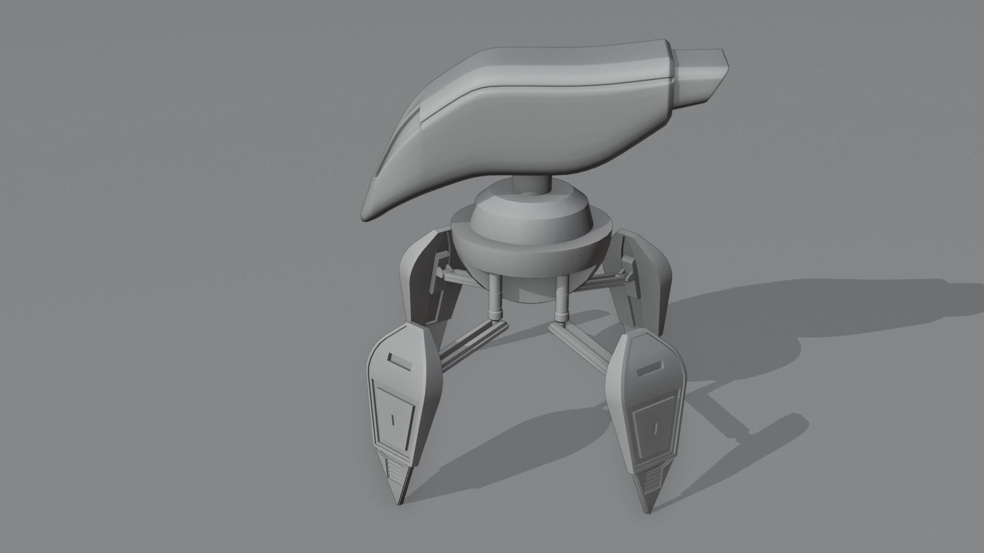 Kal-22  A Game Ready 4-armed Robot Low-poly 3D model_9
