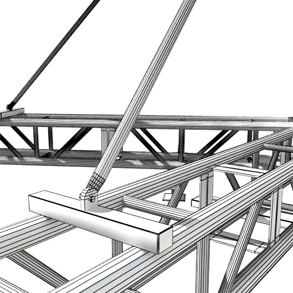 Stage Speaker Truss High Detail 3D model_17