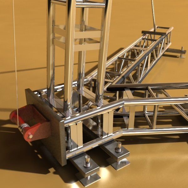 Stage Speaker Truss High Detail 3D model_9