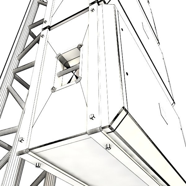 Stage Speaker Truss High Detail 3D model_14
