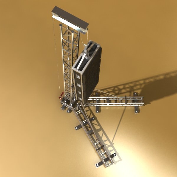 Stage Speaker Truss High Detail 3D model_2