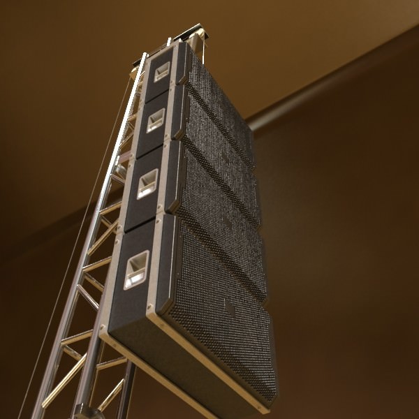 Stage Speaker Truss High Detail 3D model_5