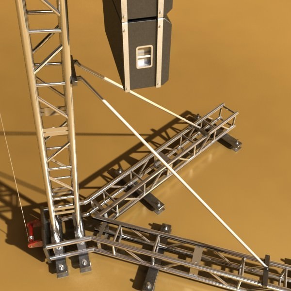 Stage Speaker Truss High Detail 3D model_7