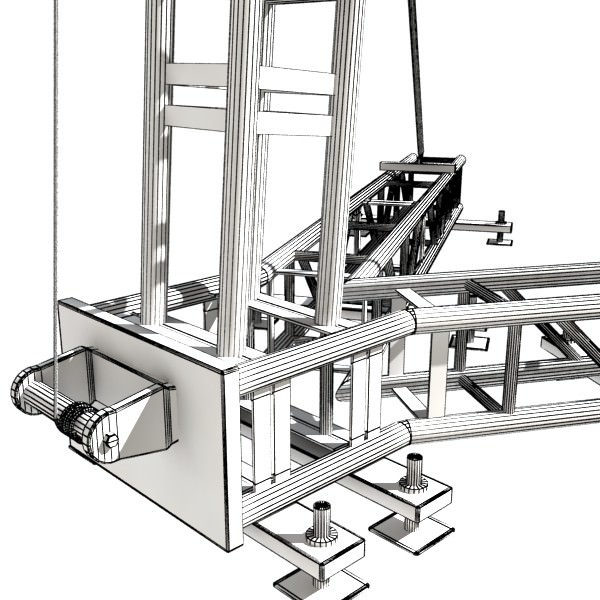 Stage Speaker Truss High Detail 3D model_16