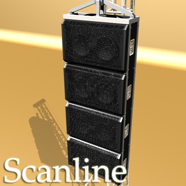 Stage Speaker Truss High Detail 3D model_12