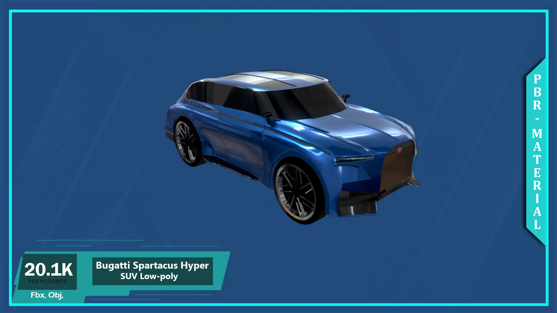 Bugatti Spartacus Hyper SUV Low-poly 3D model_0