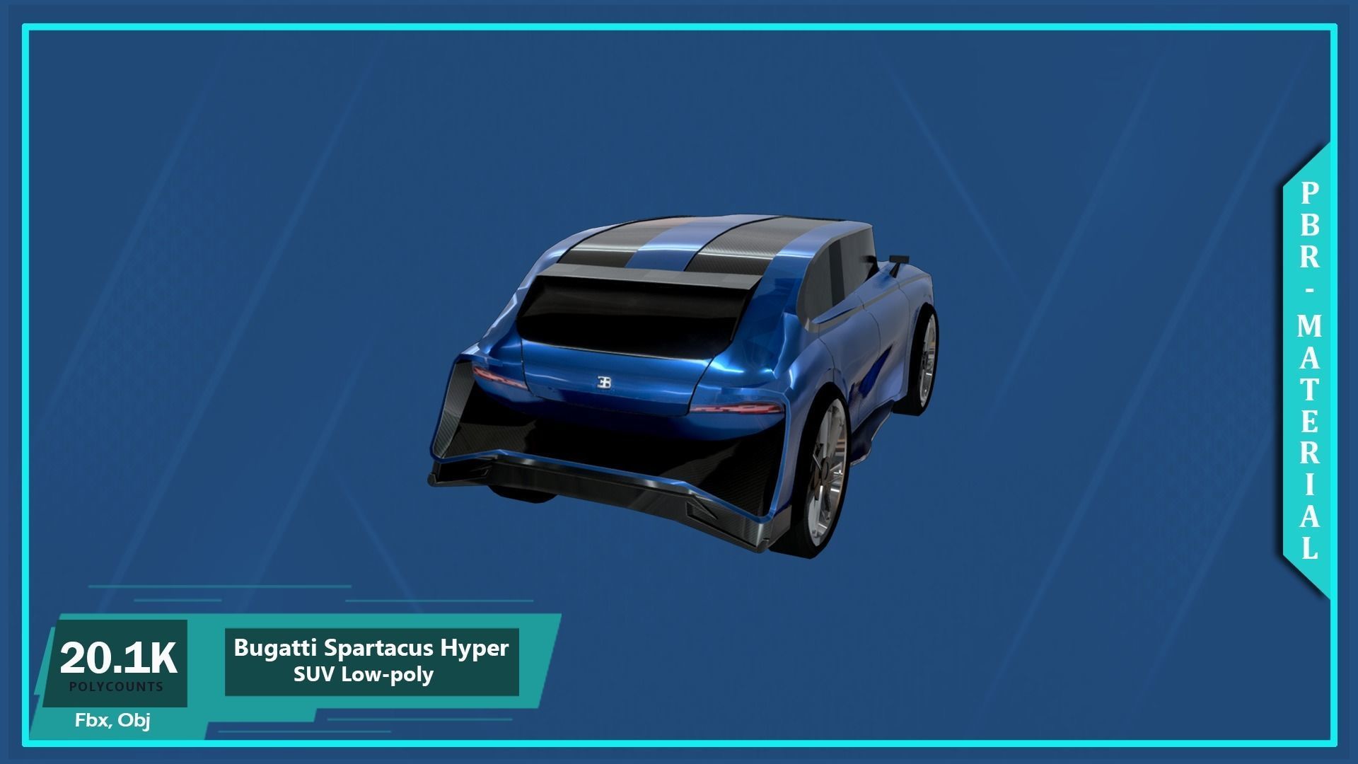 Bugatti Spartacus Hyper SUV Low-poly 3D model_4