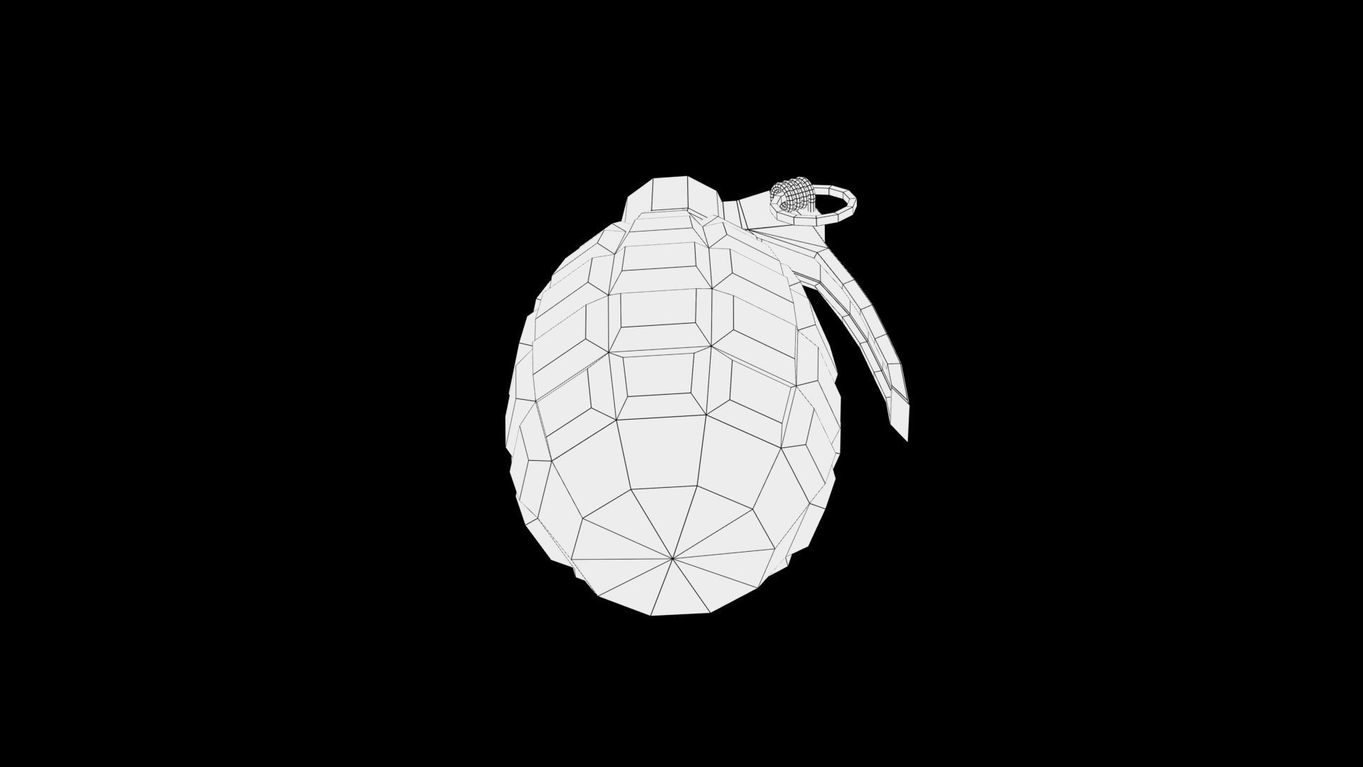 Grenade Low-poly 3D model_9