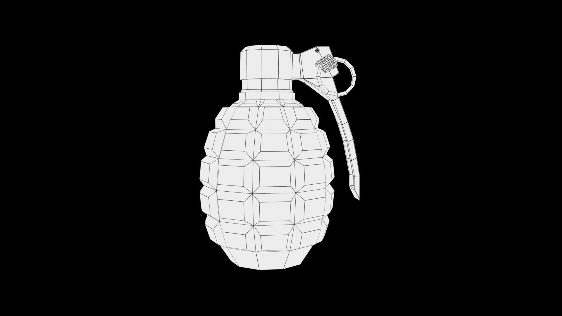 Grenade Low-poly 3D model_5