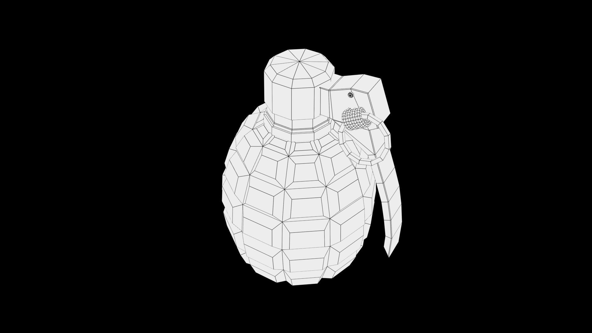 Grenade Low-poly 3D model_8