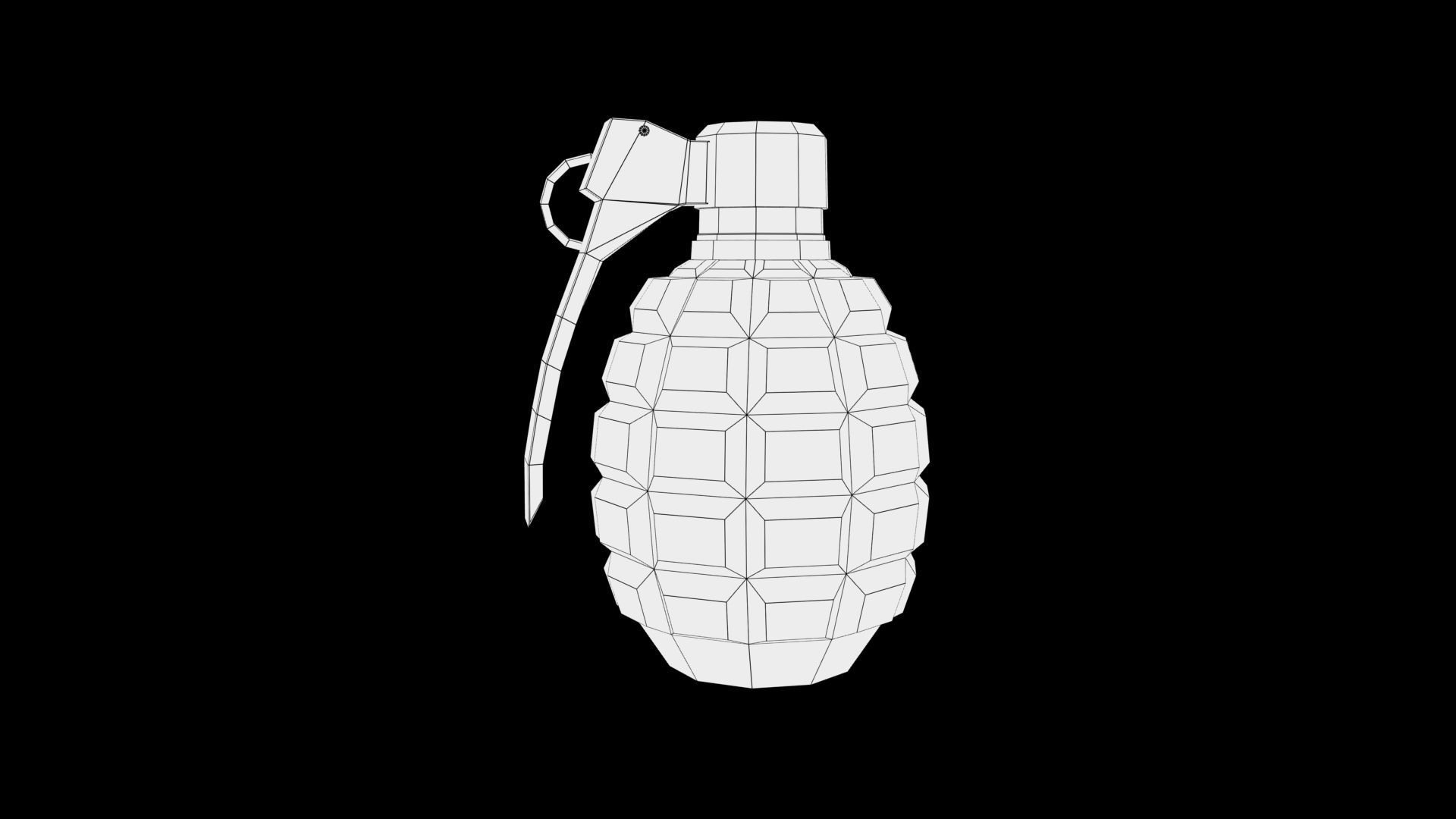 Grenade Low-poly 3D model_7