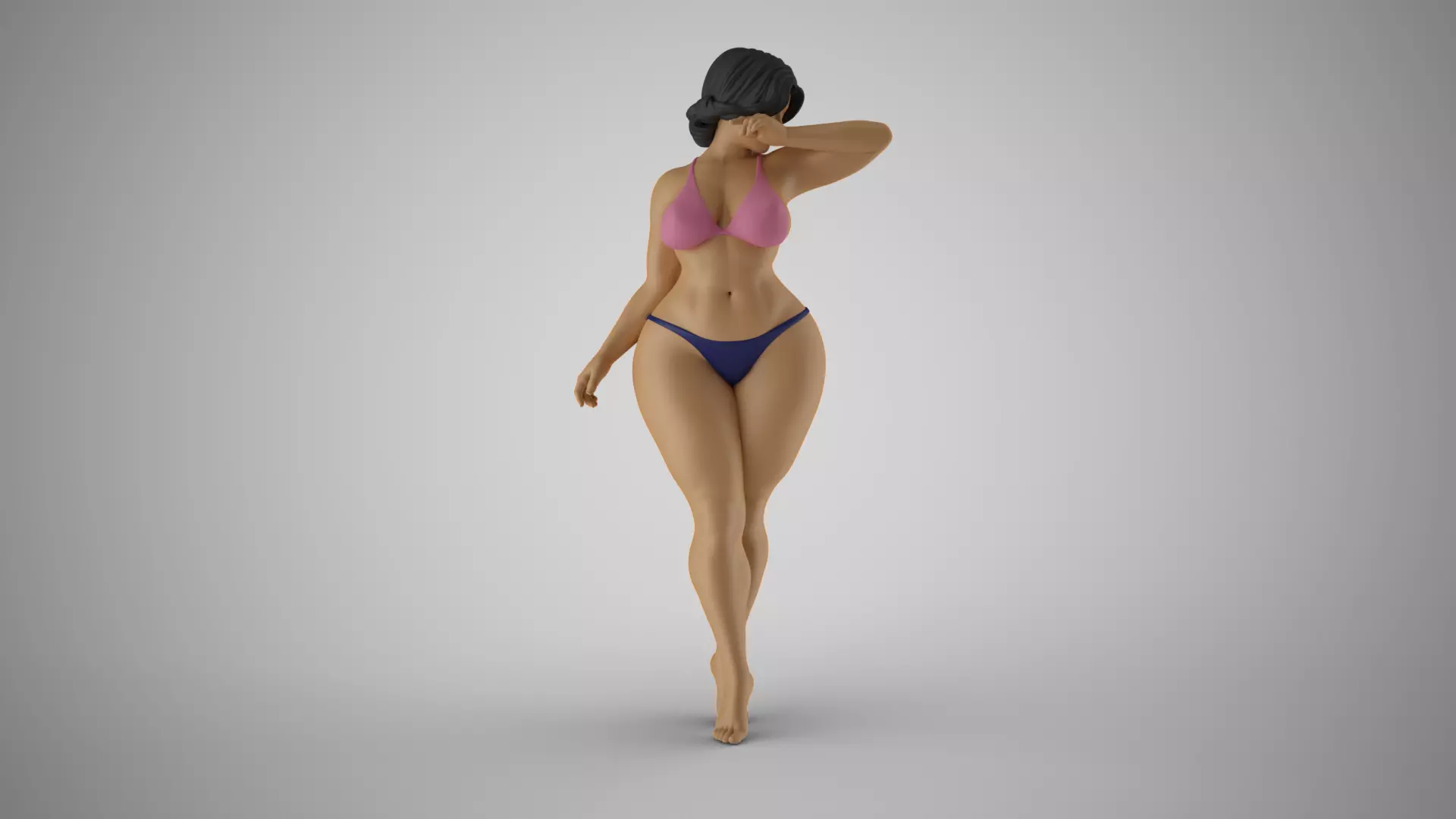 Girl Hiding her Face 3D print model_0