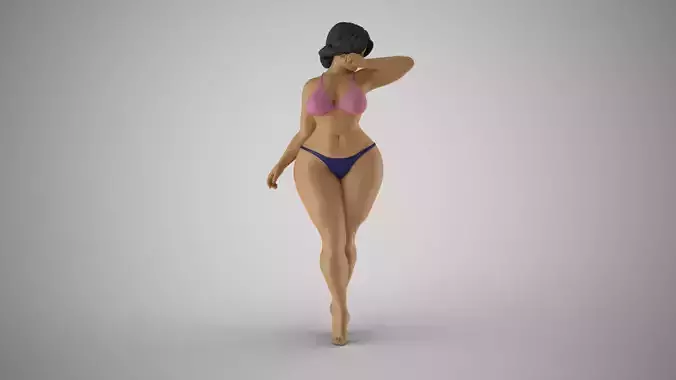 Girl Hiding her Face 3D print model