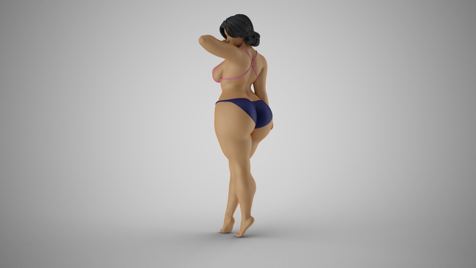 Girl Hiding her Face 3D print model_8