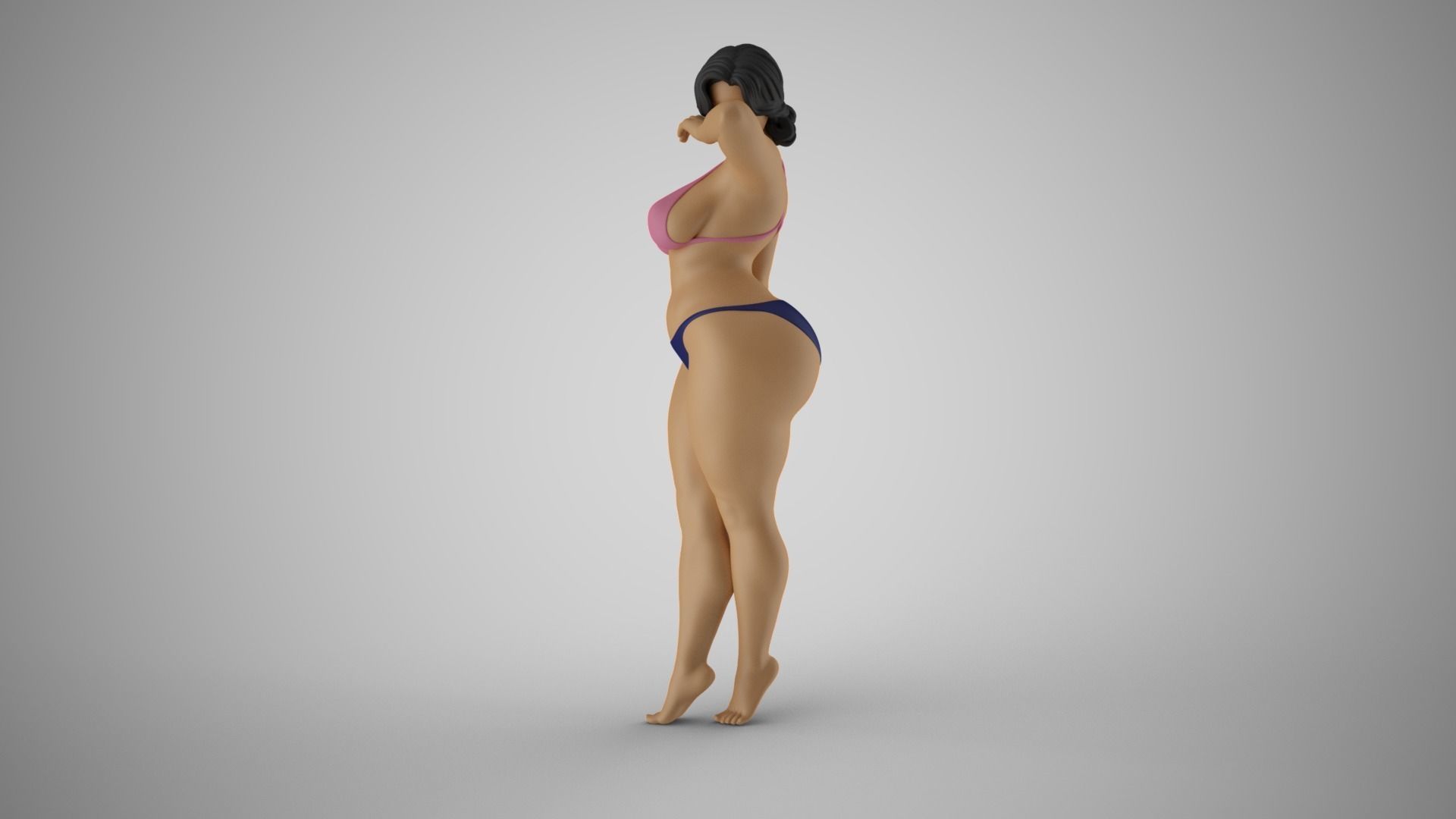 Girl Hiding her Face 3D print model_9