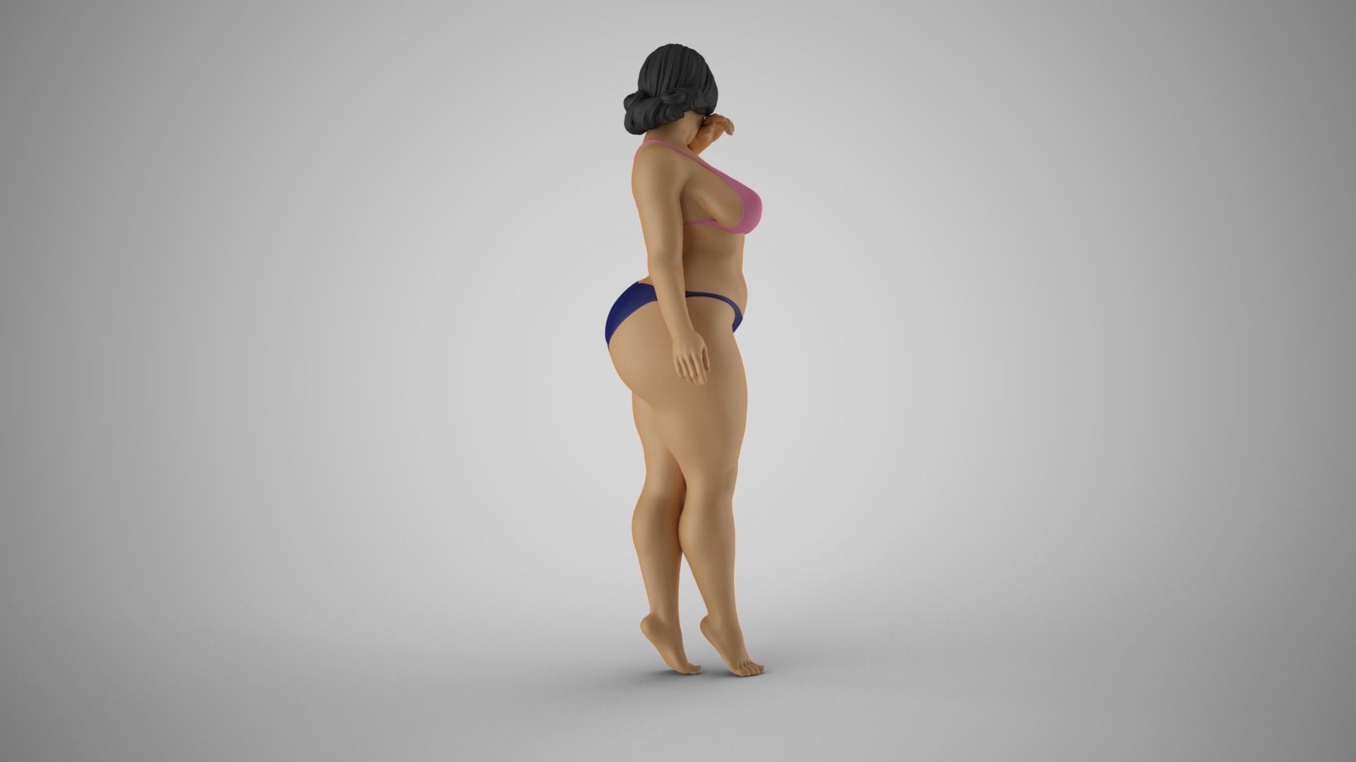 Girl Hiding her Face 3D print model_5