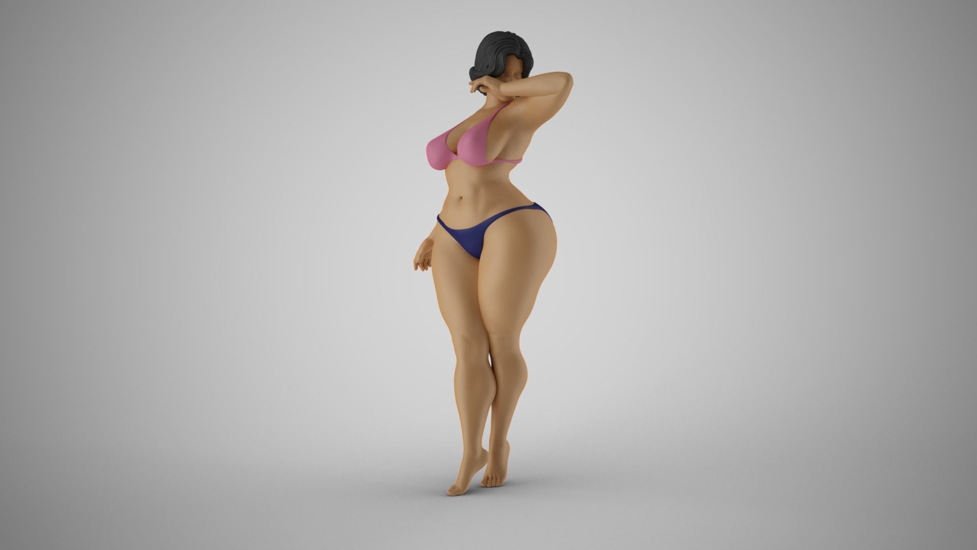Girl Hiding her Face 3D print model_10