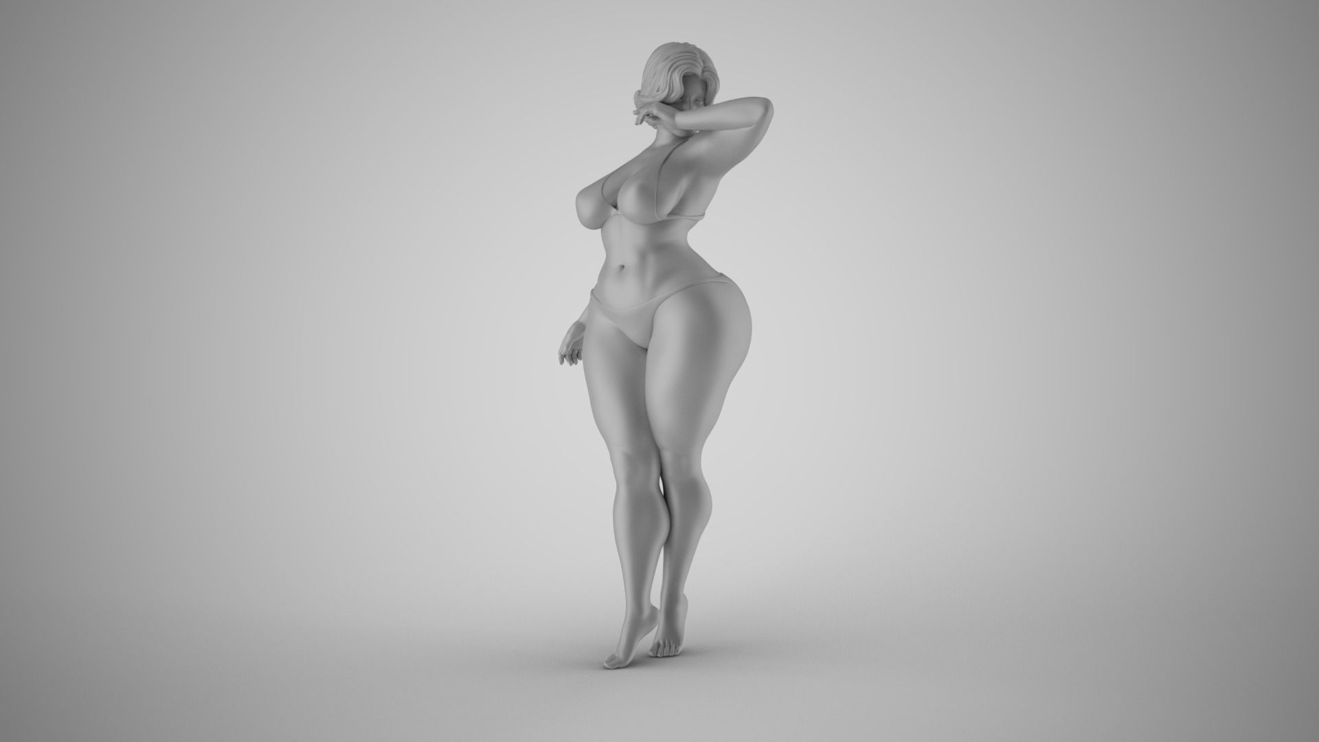 Girl Hiding her Face 3D print model_1