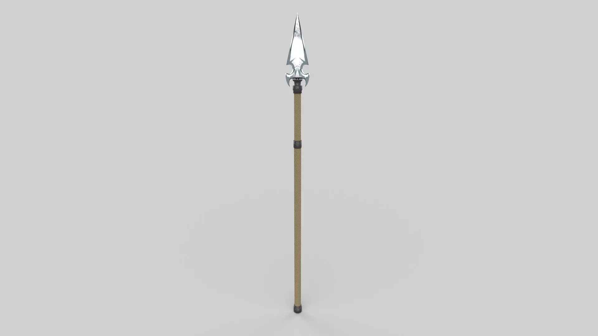 Spear Low-poly 3D model_0