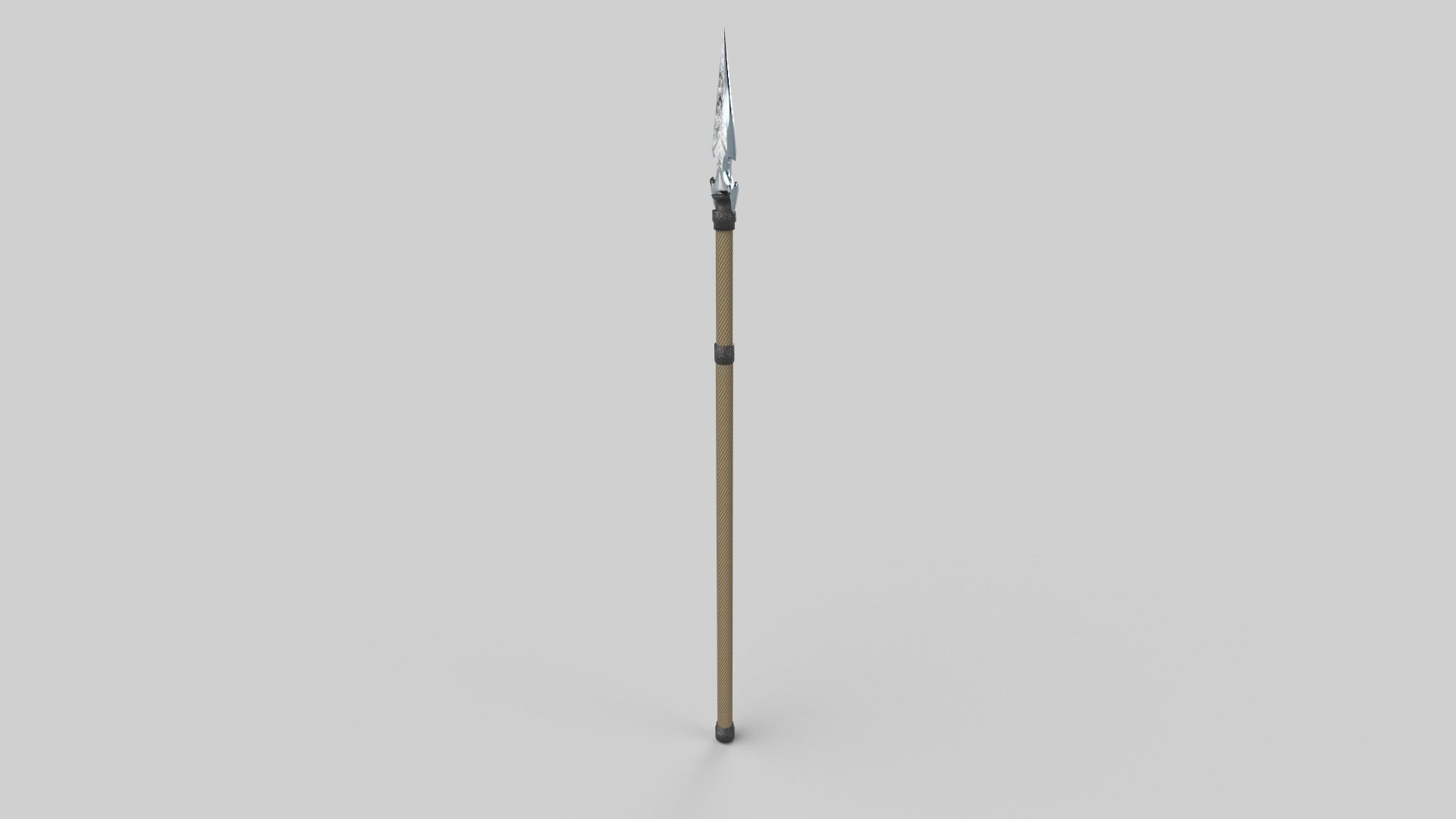 Spear Low-poly 3D model_2