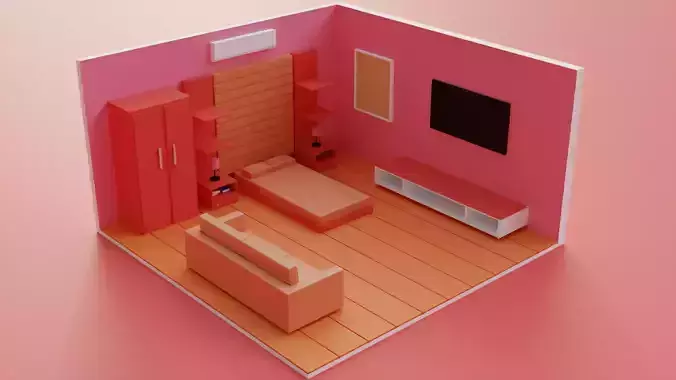 Low poly room