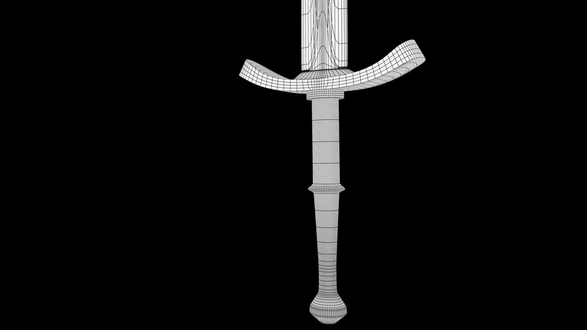 Sword Low-poly 3D model_6