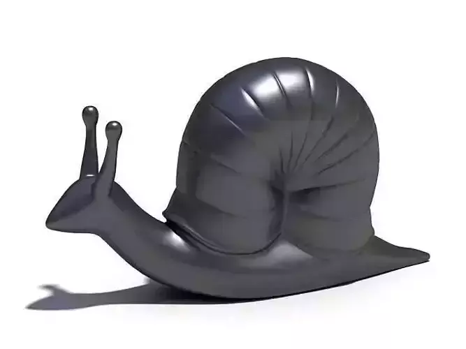 Gray Sculpture Of A Snail