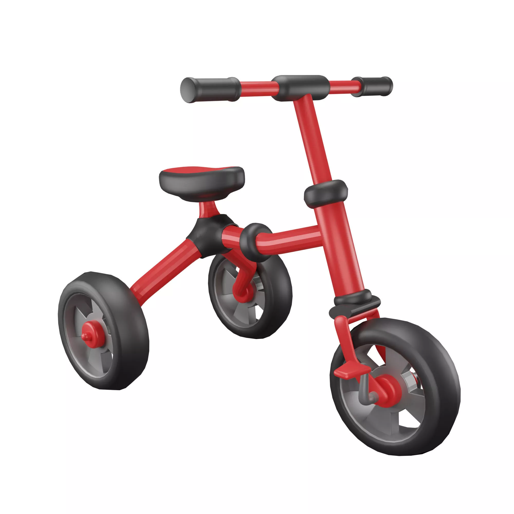 Tricycle for Kids Low-poly 3D model