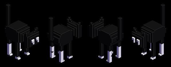 Black Cat NFT model Rigged with Animation Character  Low-poly 3D model_3