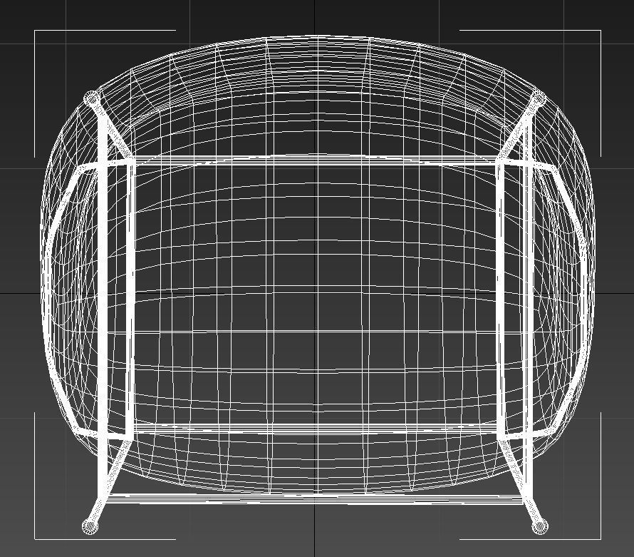 Curved stool crome base 3D model_17