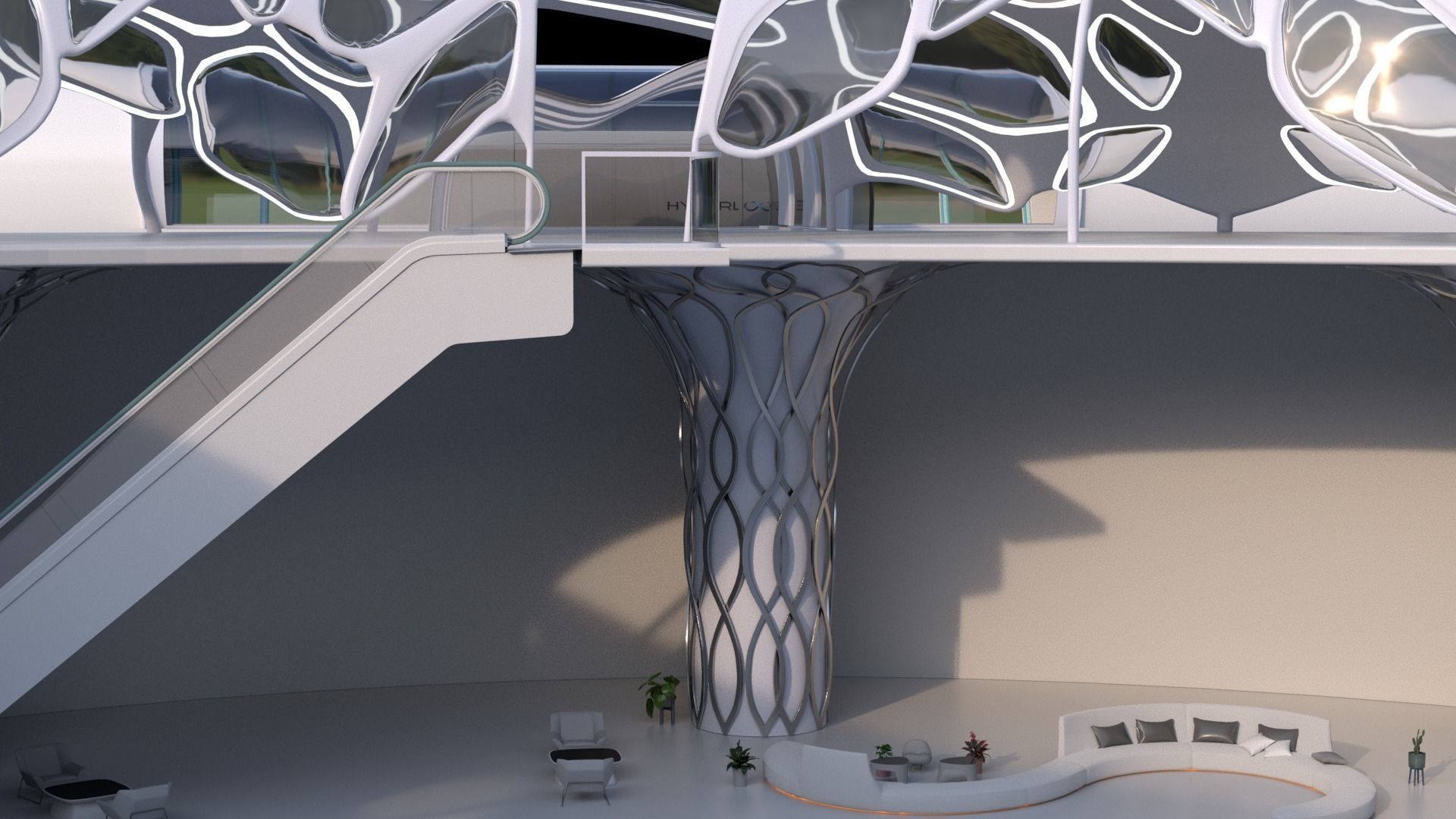 Hyperloop Concept Station 3D model_2