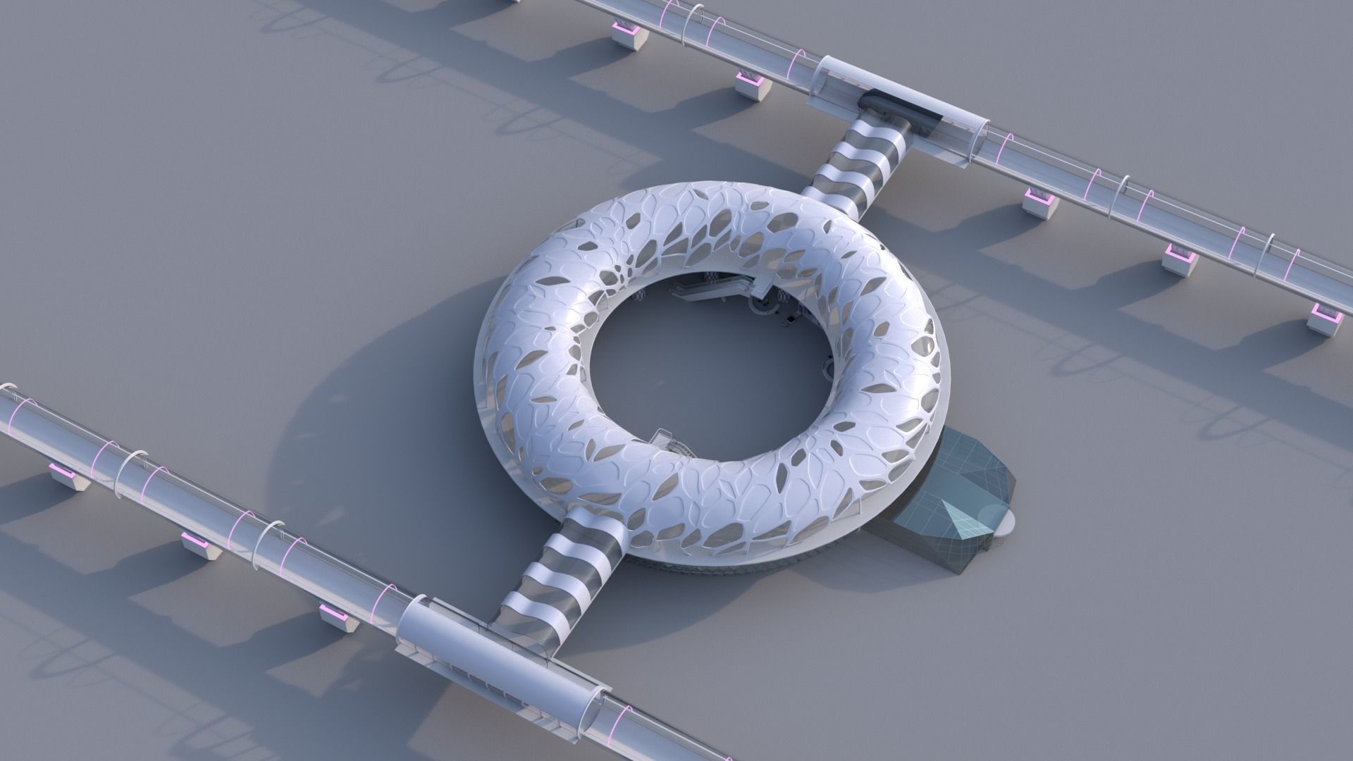 Hyperloop Concept Station 3D model_1