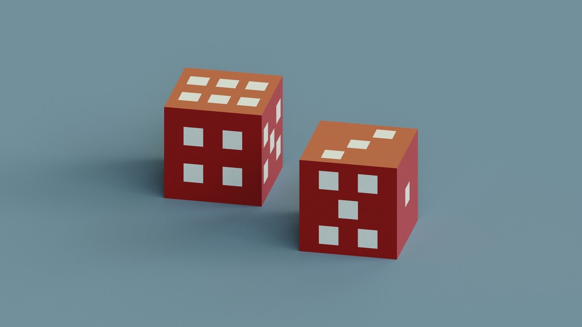  Voxel Dice  Low-poly 3D model_9