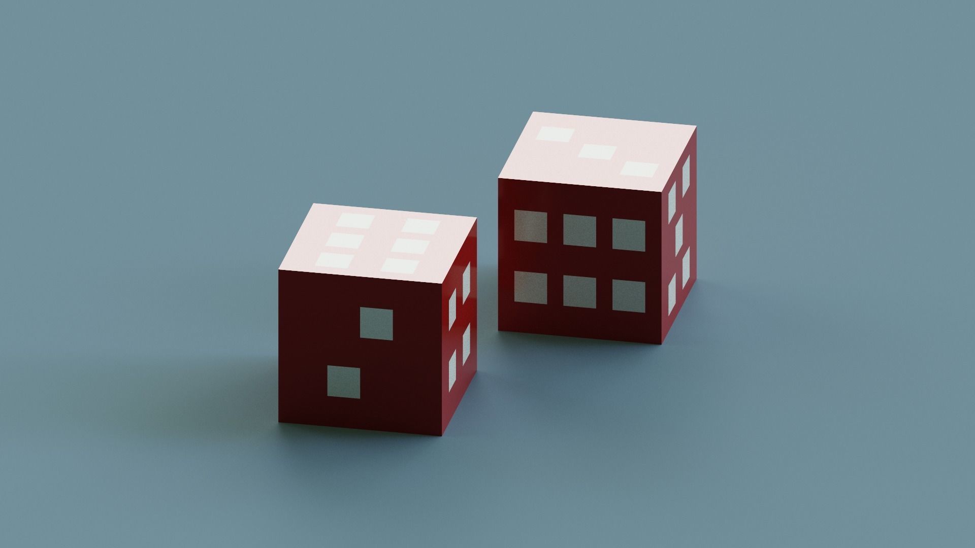  Voxel Dice  Low-poly 3D model_6