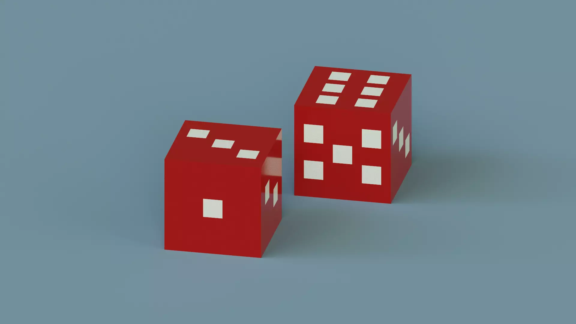  Voxel Dice  Low-poly 3D model_0