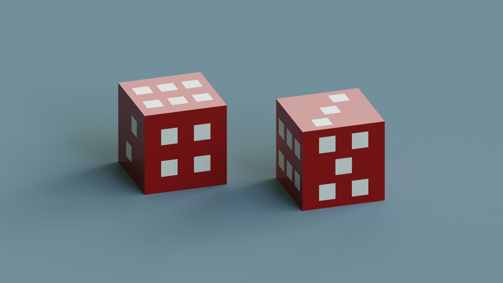  Voxel Dice  Low-poly 3D model_8
