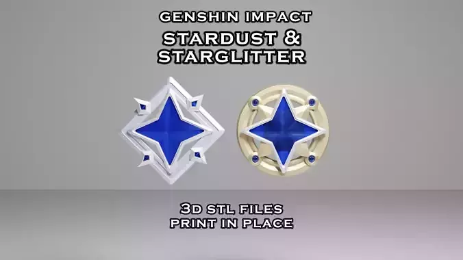 Genshin Impact Masterless Starglitter and Masterless Stardust Free 3D print model