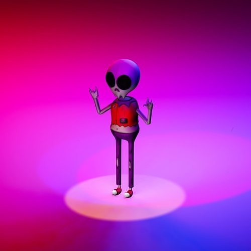 skeleton skulls model Rigged with Animation Character Low-poly 3D model