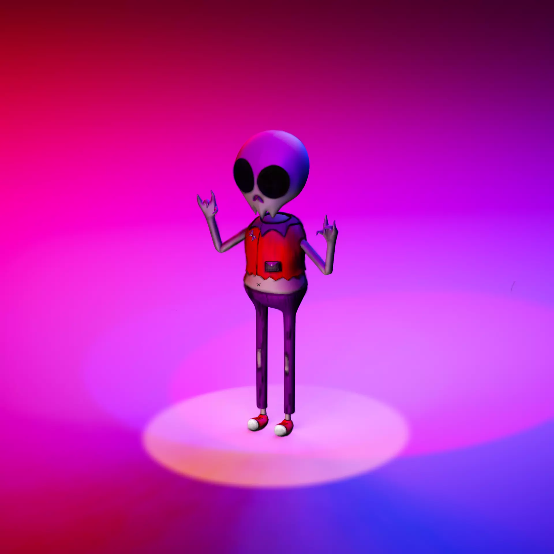 skeleton skulls model Rigged with Animation Character Low-poly 3D model