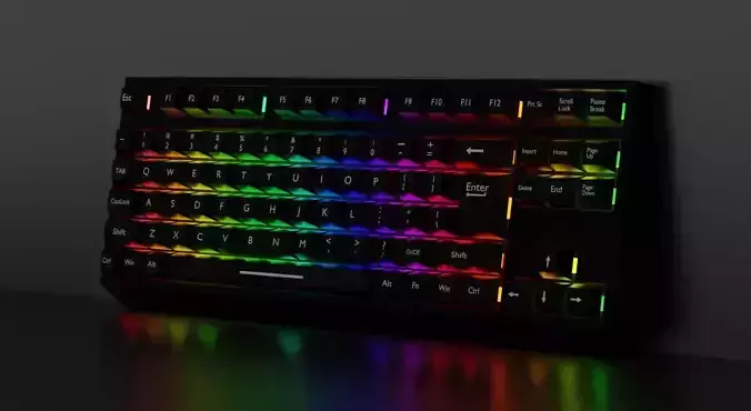 3d model keyboard with backlight