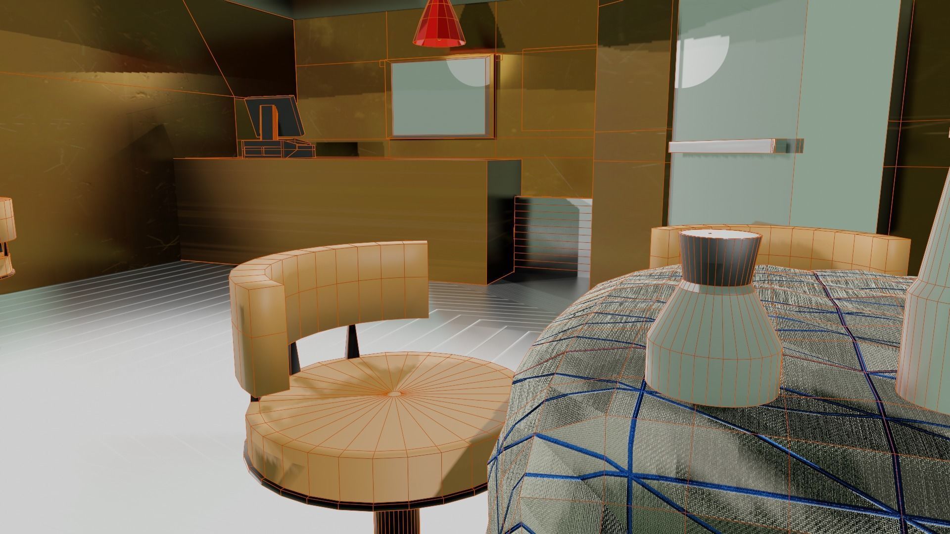 Burger Cafe 3D model_10