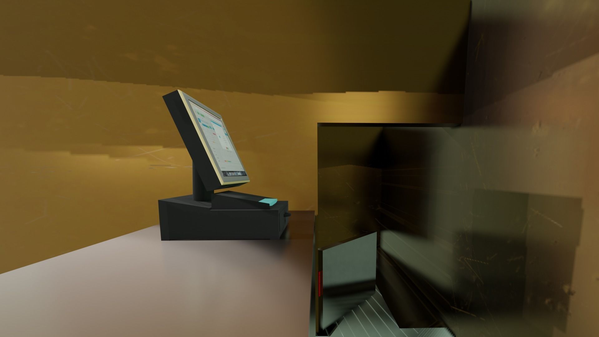 Burger Cafe 3D model_16