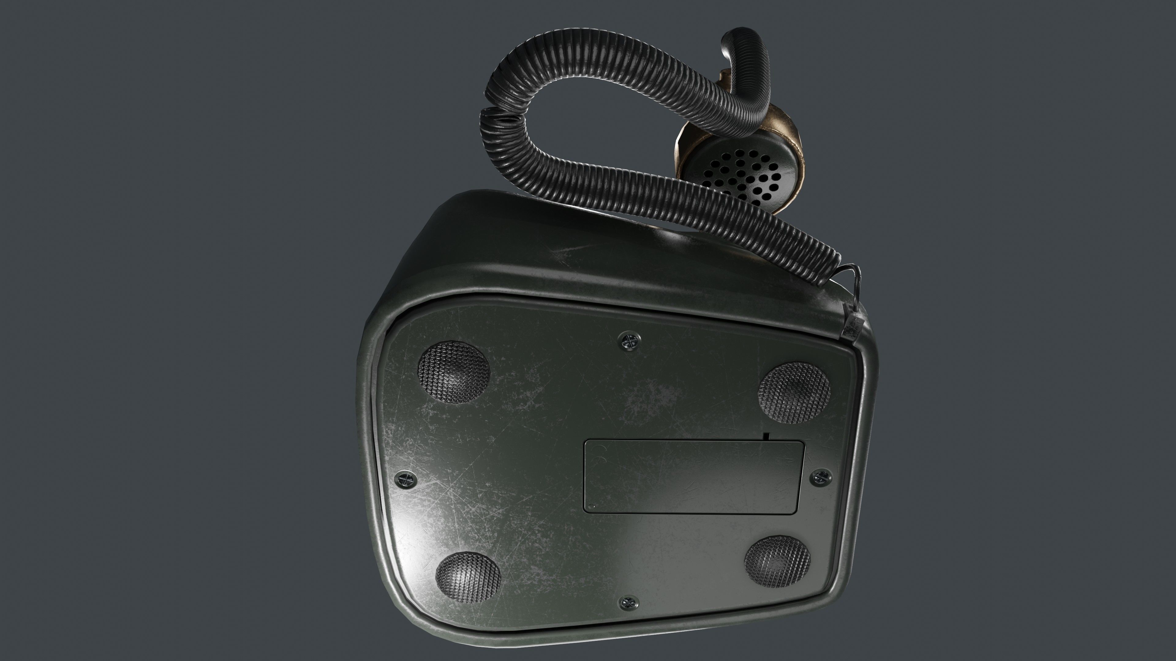 Old Telephone  Low-poly 3D model_9